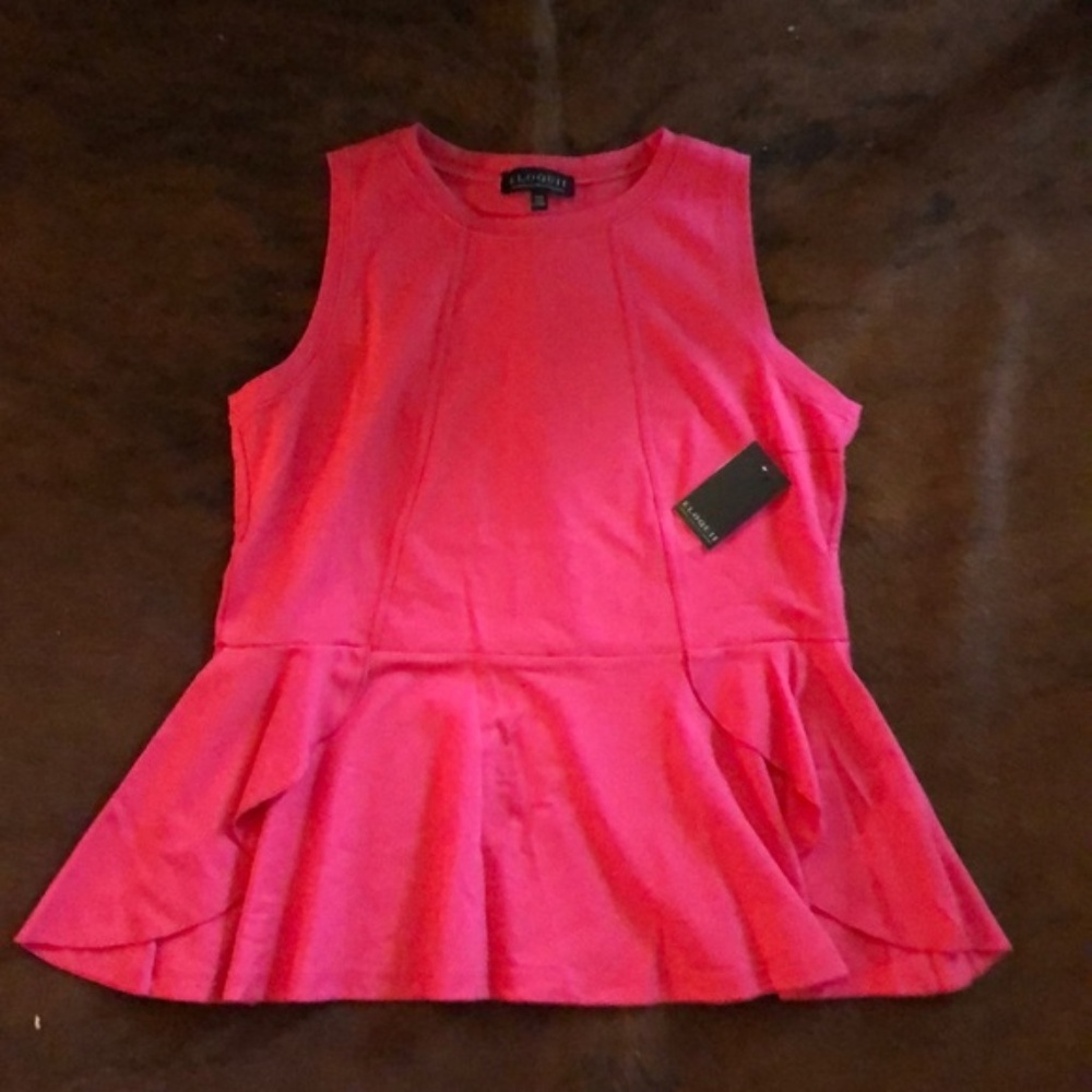 Eloquii Pink Peplum NWOT